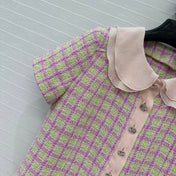 CC SHORT-SLEEVE TWEED TOP 268292