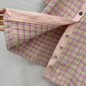 CC SHORT-SLEEVE TWEED TOP 268292