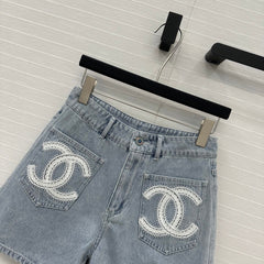 CC 25 Short Light Blue Denim Cotton