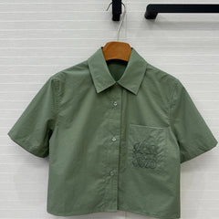 Loewe Short-sleeved Shirt Green Cotton