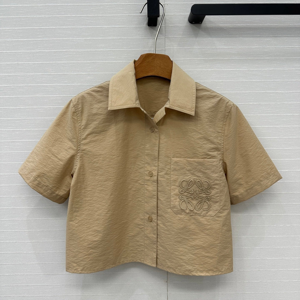 Loewe Short-sleeved Shirt Khaki Cotton