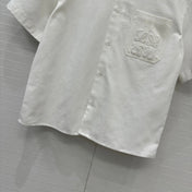 Loewe Denim Short-sleeved Shirt White Cotton
