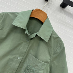 Loewe Short-sleeved Shirt Green Cotton