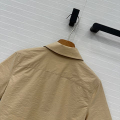 Loewe Short-sleeved Shirt Khaki Cotton