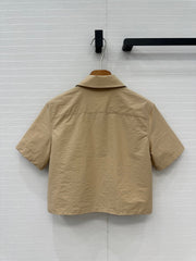 Loewe Short-sleeved Shirt Khaki Cotton