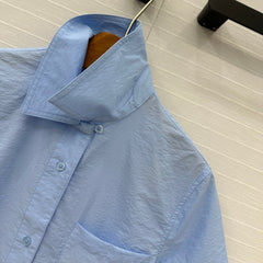 Loewe Short-sleeved Shirt Blue Cotton