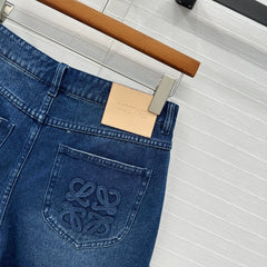 Loewe Raw-edge Denim Shorts Blue Cotton