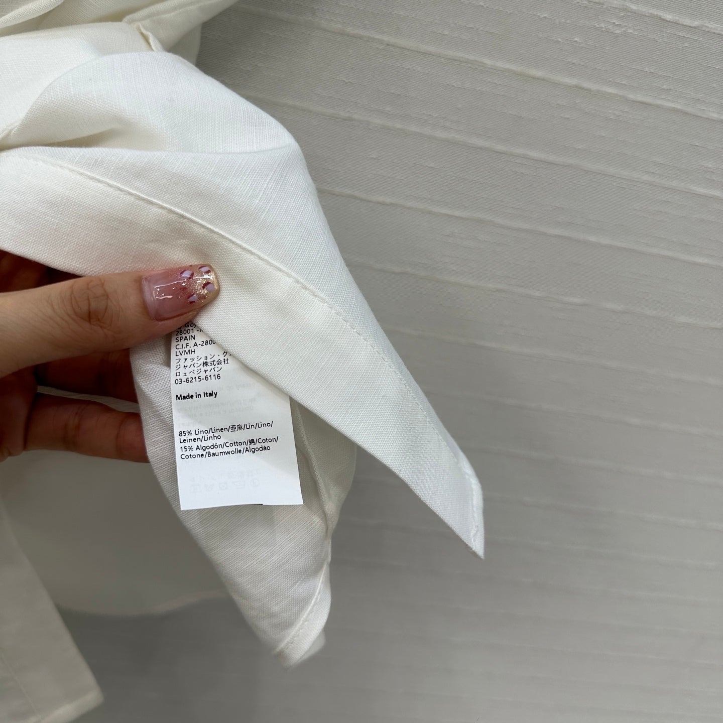 Loewe 25 Lace-up Waist Sleeveless Shirt White Linen