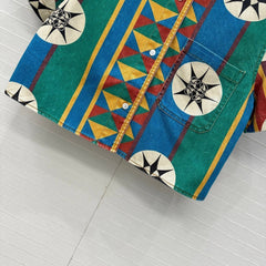 Loewe Short-sleeved Denim Shirt Multicolor Cotton