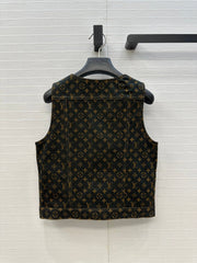 LV  DENIM SLEEVELESS TOP WITH LOGO 264405