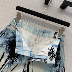 DIOR PRINTED DENIM SHORTS 268200