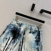DIOR PRINTED DENIM SHORTS 268200