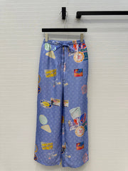 LV PRINTED SILK PANTS 268215