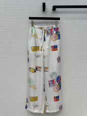 LV PRINTED SILK PANTS 268218