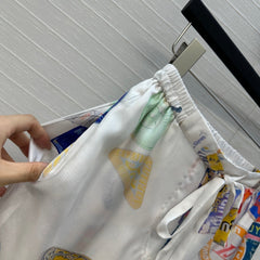 LV PRINTED SILK PANTS 268218