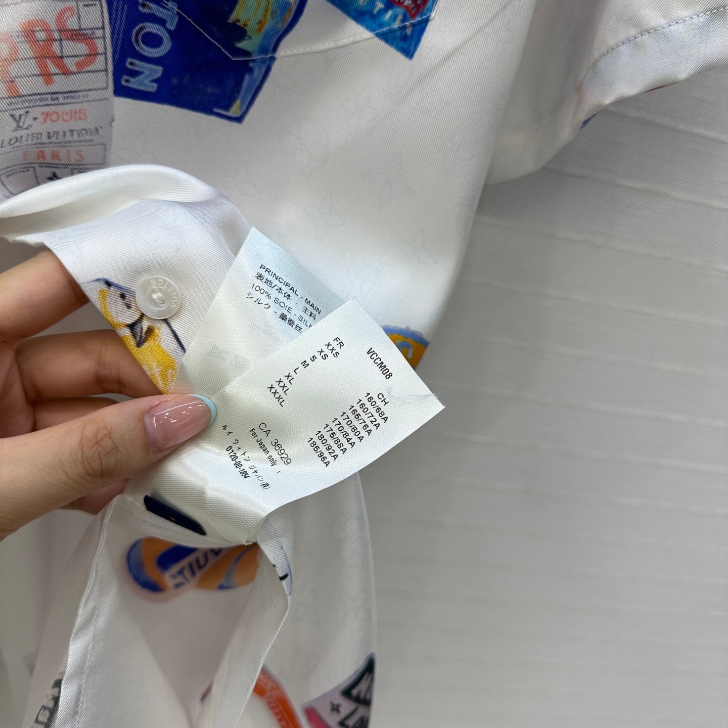 LV SHORT-SLEEVE PRINTED SILK BLOUSE 268226