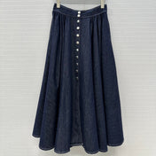 DIOR LONG BLUE DENIM SKIRT 268159