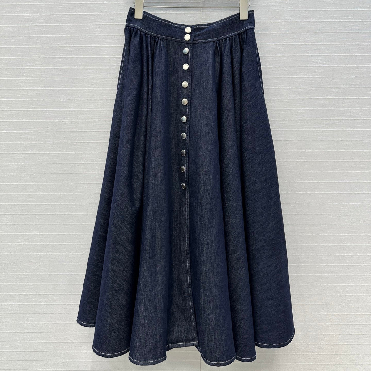DIOR LONG BLUE DENIM SKIRT 268159