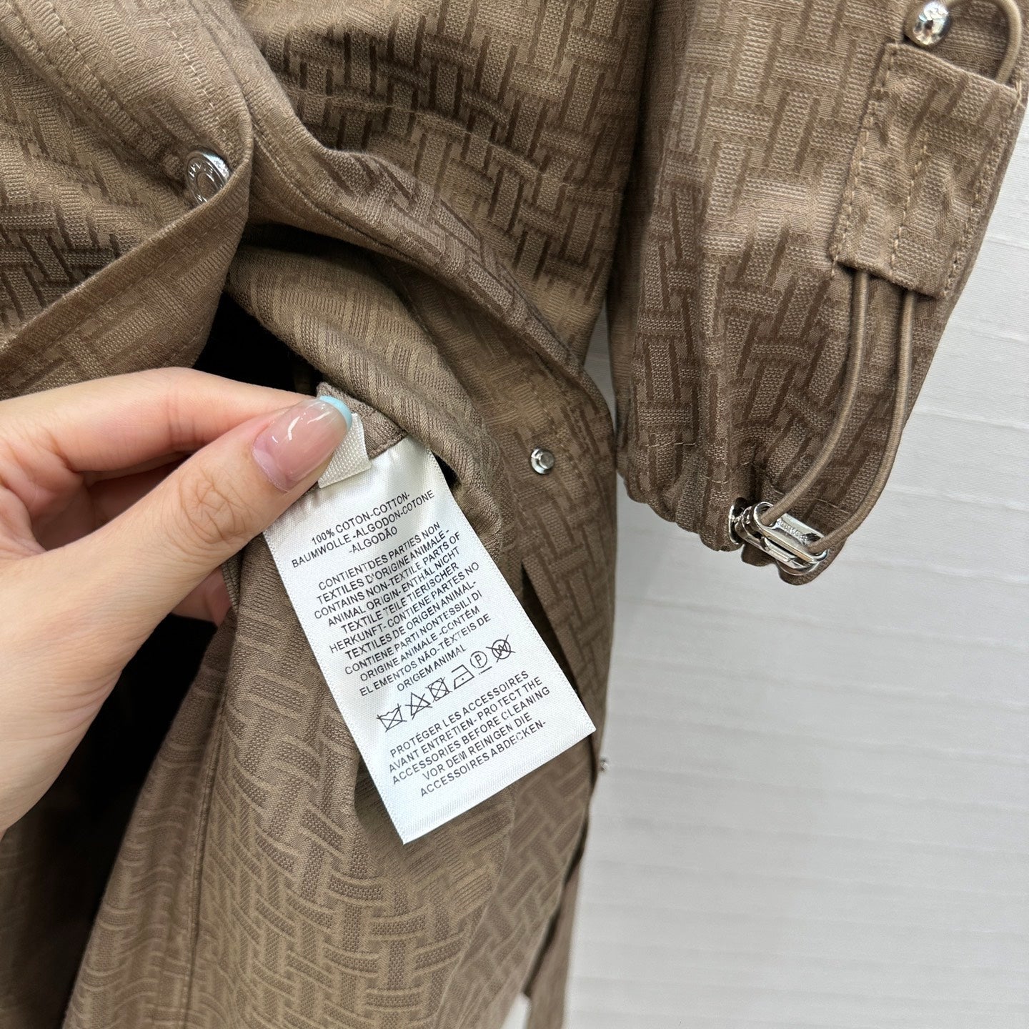 HERMES JACQUARD SHIRT DRESS WITH TIE NECK 276147