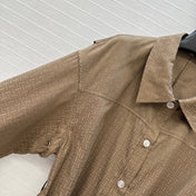 HERMES JACQUARD SHIRT DRESS WITH TIE NECK 276147