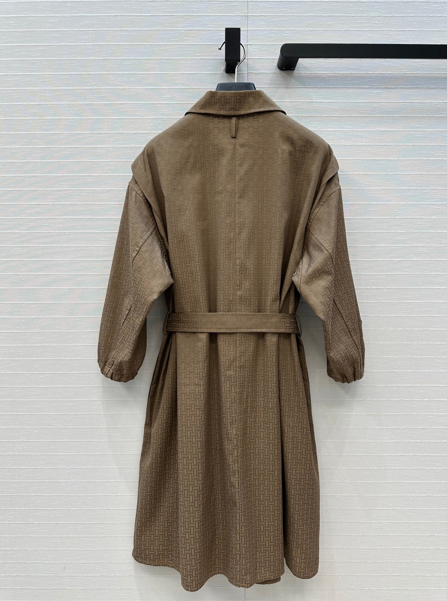 HERMES JACQUARD SHIRT DRESS WITH TIE NECK 276147