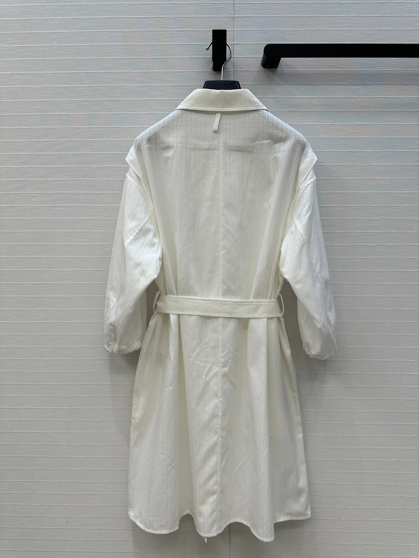 HERMES JACQUARD SHIRT DRESS WITH TIE NECK 276149