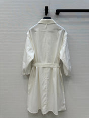 HERMES JACQUARD SHIRT DRESS WITH TIE NECK 276149