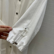 HERMES JACQUARD SHIRT DRESS WITH TIE NECK 276149