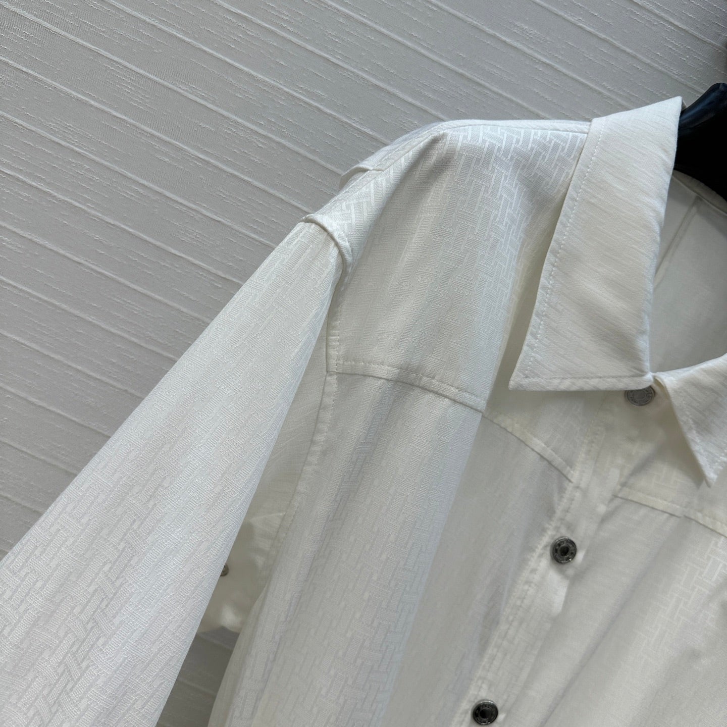 HERMES JACQUARD SHIRT DRESS WITH TIE NECK 276149