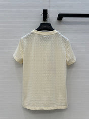 VALENTINO T-SHIRT WITH BOW COLLAR AND RHINESTONES 276158