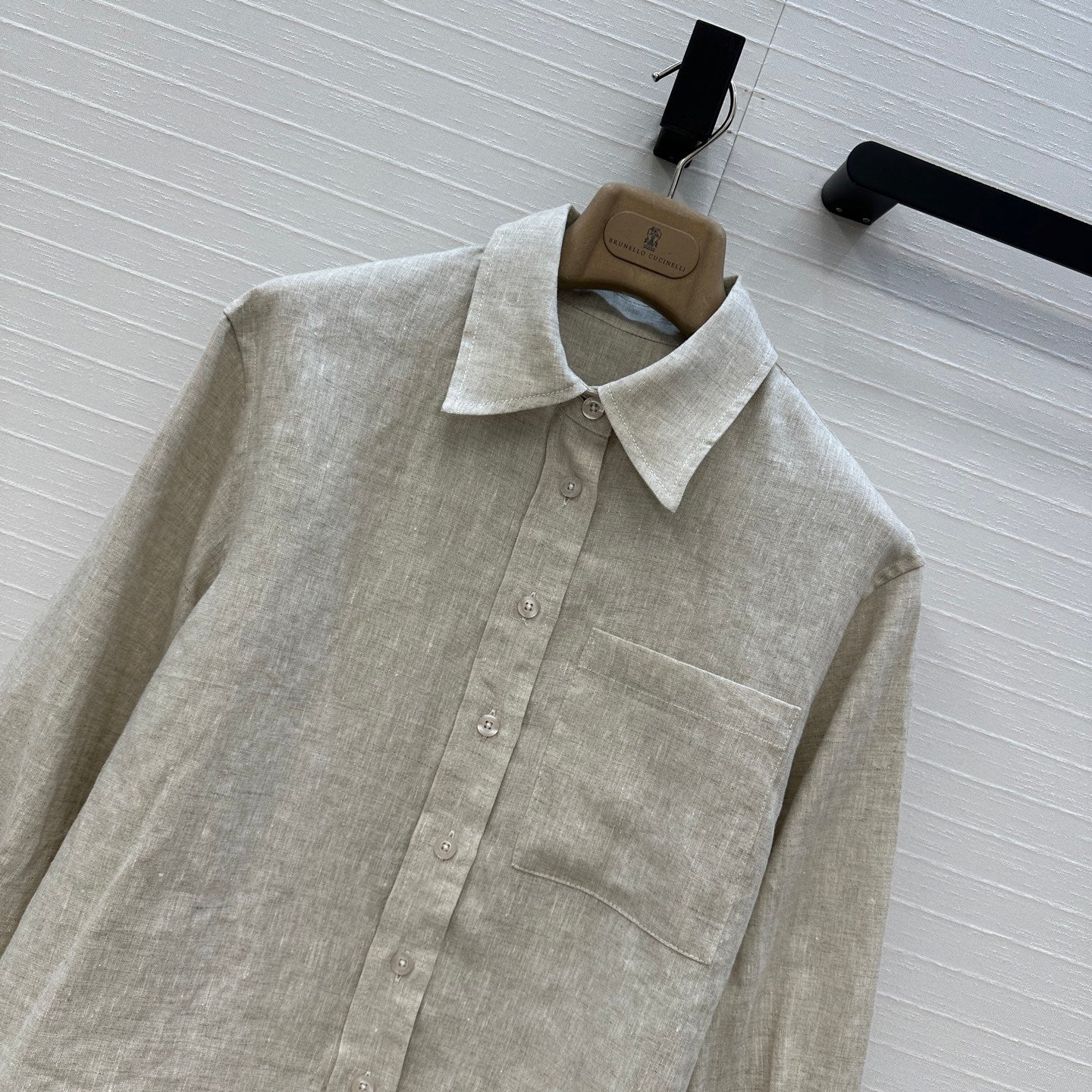 HERMES LONG-SLEEVE SHIRT AND ELASTIC WAIST LONG SKIRT SET 276160