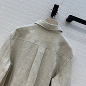 HERMES LONG-SLEEVE SHIRT AND ELASTIC WAIST LONG SKIRT SET 276160