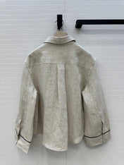 HERMES LONG-SLEEVE SHIRT AND ELASTIC WAIST LONG SKIRT SET 276160