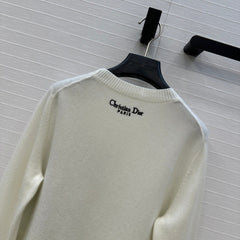 DIOR CASHMERE SWEATER WITH FLORAL EMBROIDERY 276200