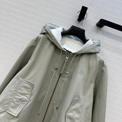 LOEWE HOODED JACKET WITH EMBROIDERED LOGO 276080