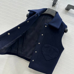 CHANEL 25S KNIT VEST WITH TWO HEART-SHAPED POCKETS 344