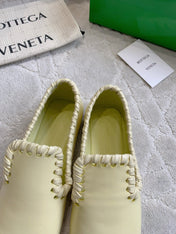 BOTTEGA VENETA 26S SABATO LOAFERS IN MUSTARD YELLOW CALFSKIN