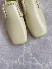 BOTTEGA VENETA 26S SABATO LOAFERS IN MUSTARD YELLOW CALFSKIN