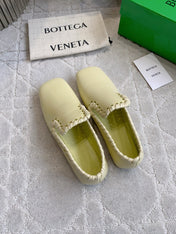 BOTTEGA VENETA 26S SABATO LOAFERS IN MUSTARD YELLOW CALFSKIN