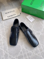 BOTTEGA VENETA 26S SABATO LOAFERS IN BLACK CALFSKIN