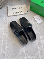 BOTTEGA VENETA 26S SABATO LOAFERS IN BLACK CALFSKIN