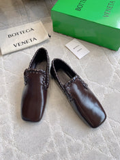 BOTTEGA VENETA 26S SABATO LOAFERS IN DARK BROWN CALFSKIN