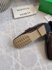 BOTTEGA VENETA 26S SABATO LOAFERS IN DARK BROWN CALFSKIN
