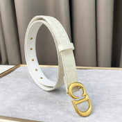 DIOR 25S BELT 30 MM IN CREAM WHITE CALFSKIN 564808
