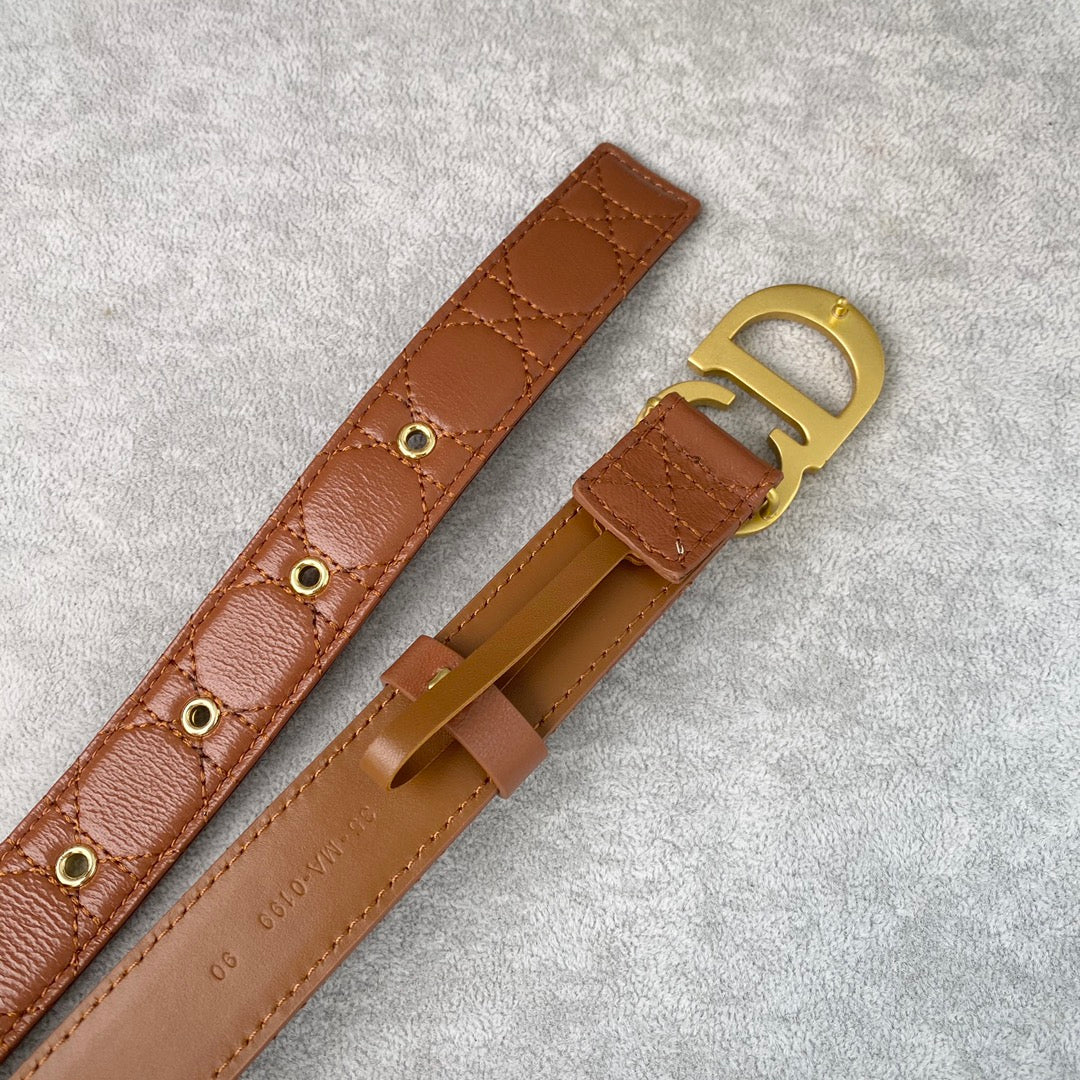 DIOR 25S BELT 30 MM IN BROWN CALFSKIN 564809