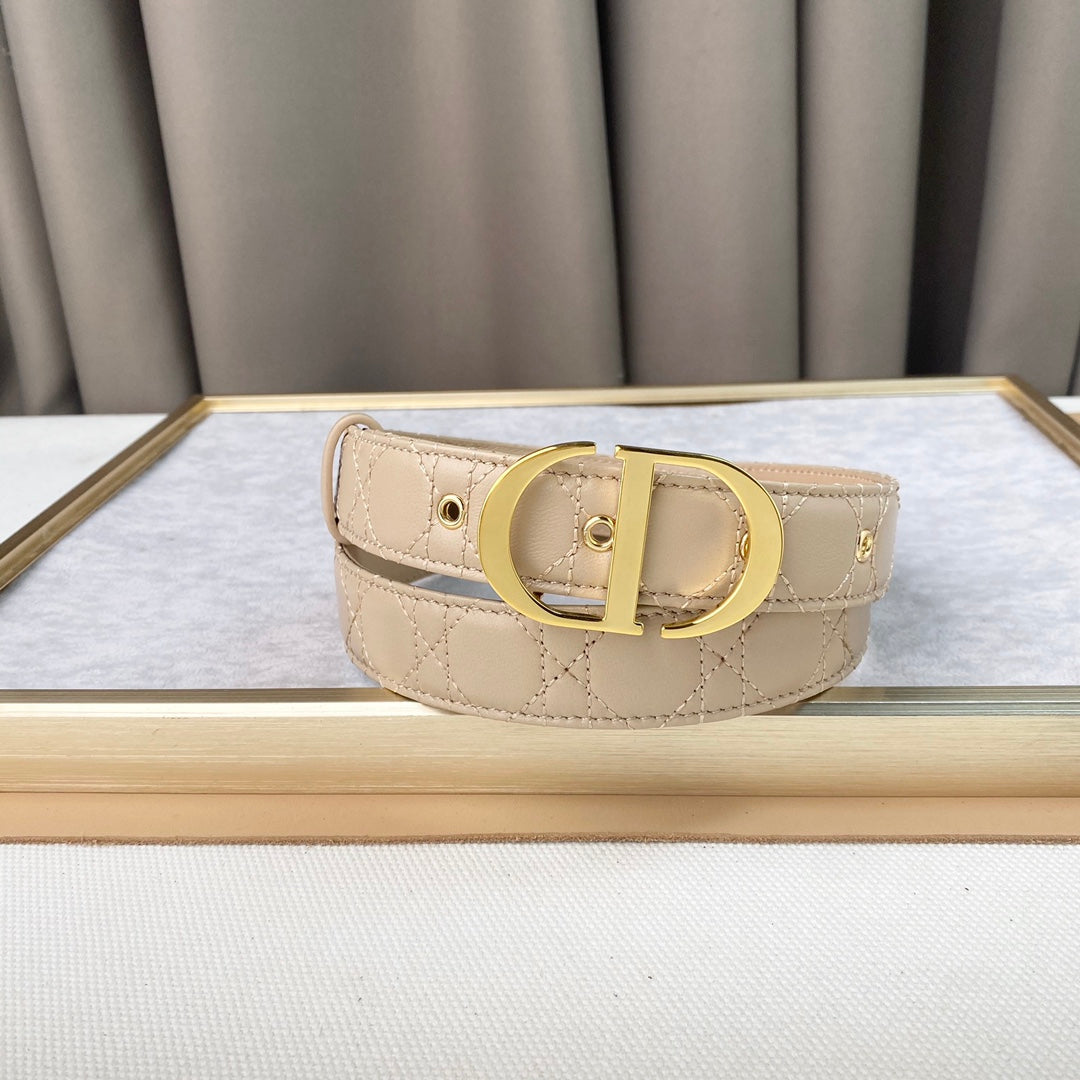 DIOR 25S BELT 30 MM IN BEIGE CALFSKIN 564811