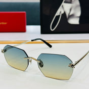 PANTHÈRE RIMLESS GEOMETRIC FRAME SUNGLASSES CT0504S IN METAL