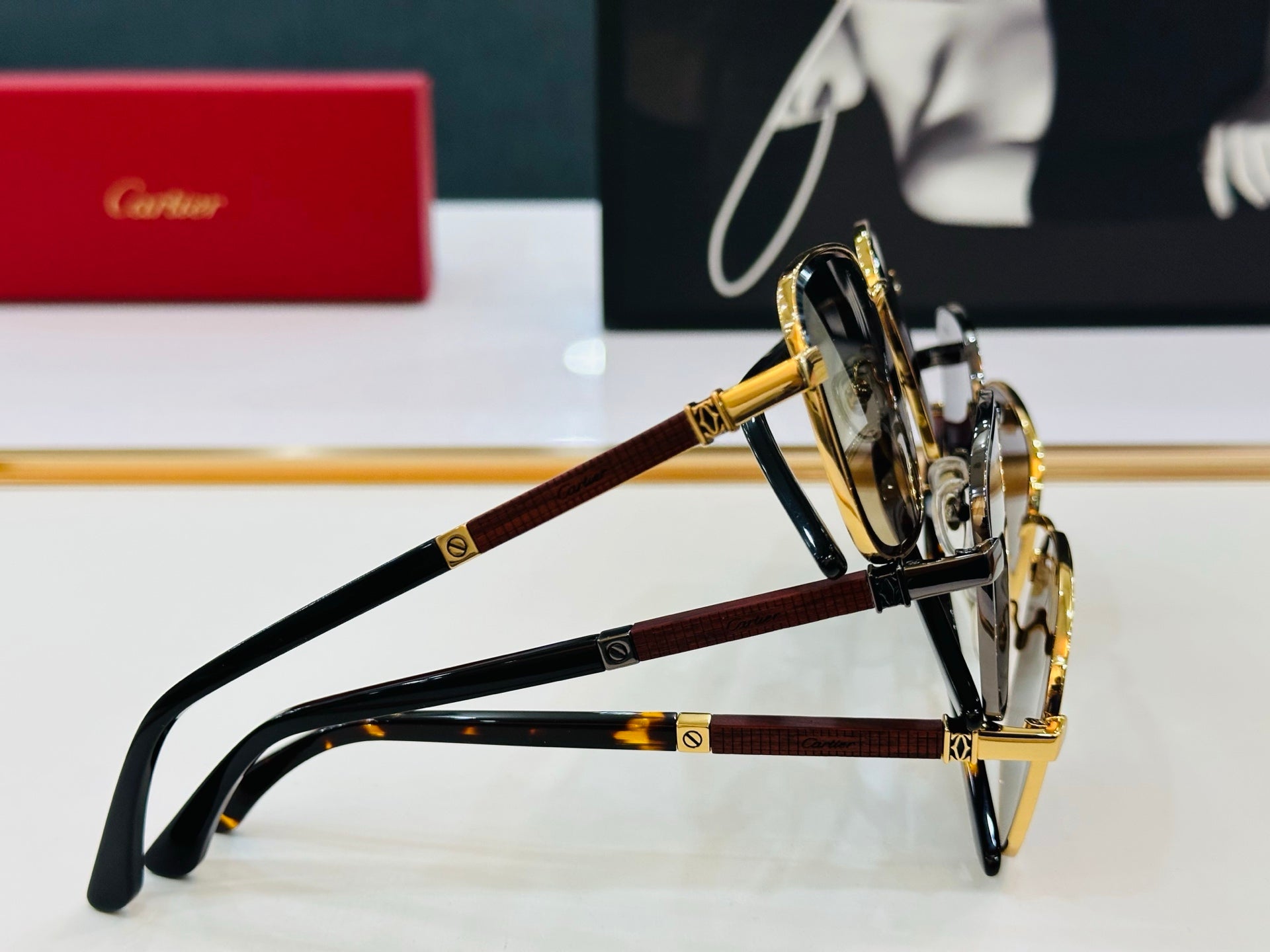 PREMIÈRE RECTANGULAR FRAME SUNGLASSES CT0491S IN METAL