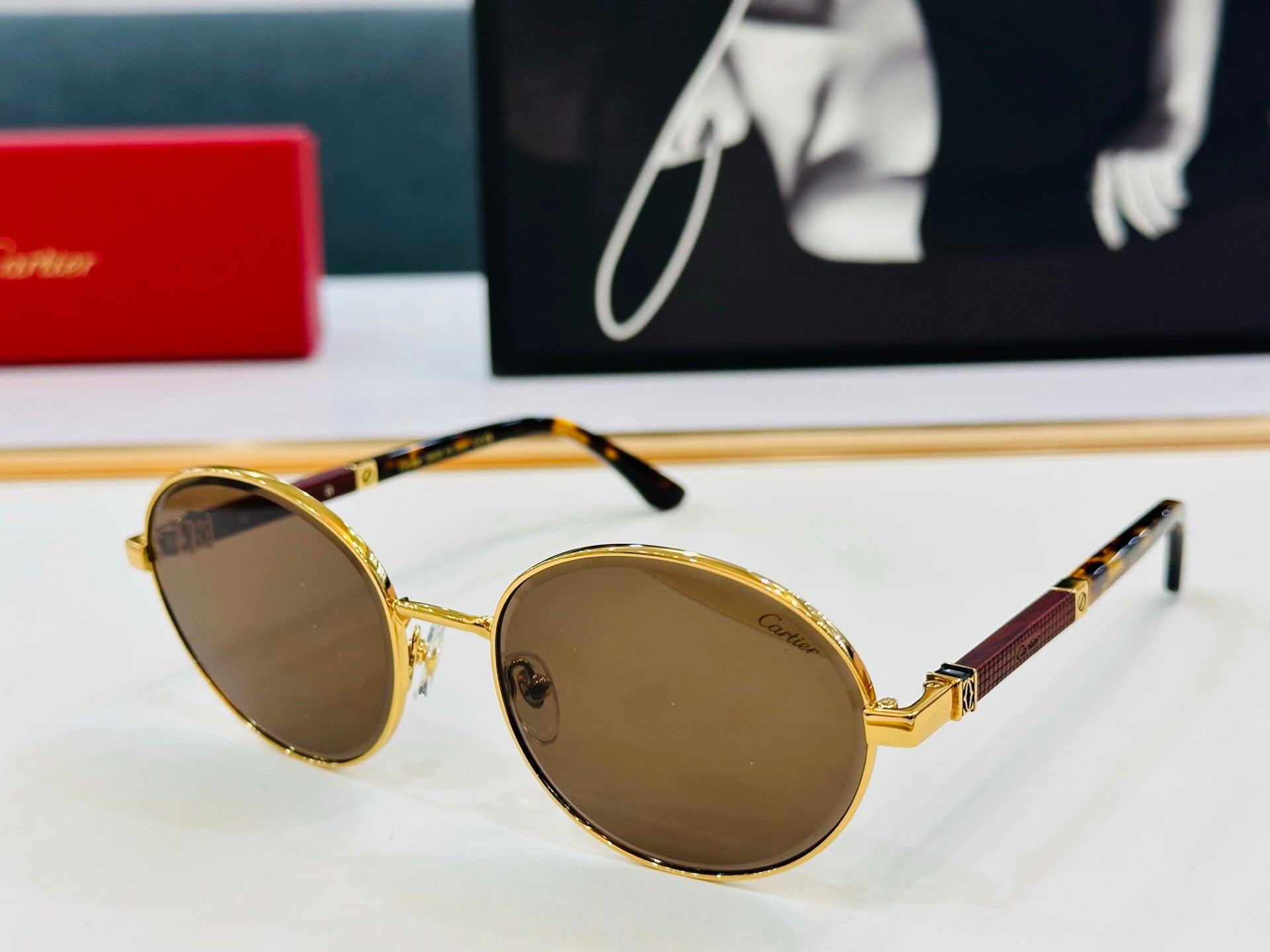 PREMIÈRE ROUND FRAME SUNGLASSES CT0490S IN METAL