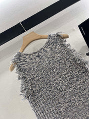 KNITTED ROUND-NECK BLAZER 25S IN COTTON YB 265662